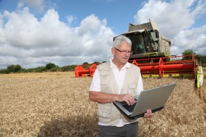 Farmer with Laptop